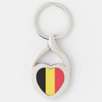 Pulseira de chaveira com bandeira belga patriótica