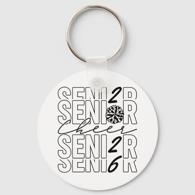 Chaveiro Pulseira de Círculo Metálico Cheer Senior 2026 (Frente)