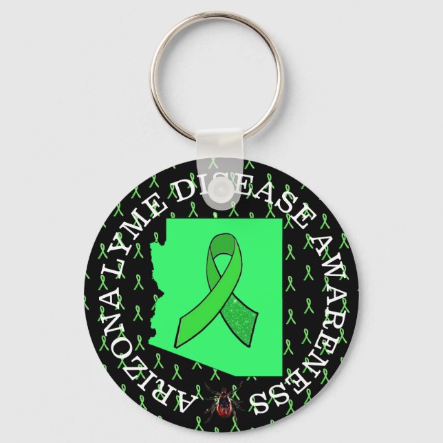 Chaveiro Pulseira de conscientização sobre a doença de Lyme (Frente)