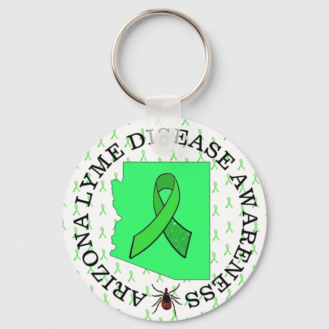 Chaveiro Pulseira de conscientização sobre a doença de Lyme (Frente)