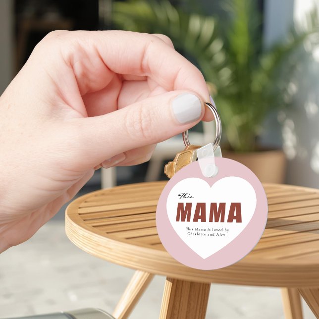 Chaveiro Pulseira de Coração de Mama Personalizada Moderna (Criador carregado)