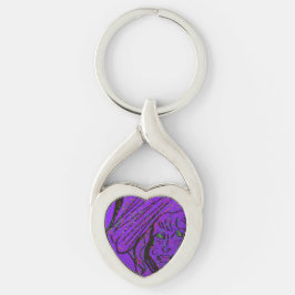 Chaveiro Pulseira de Coração Retorcido de Arte Fantasia