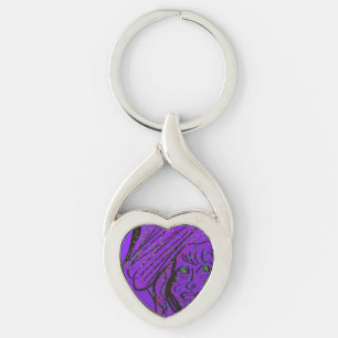 Chaveiro Pulseira de Coração Retorcido de Arte Fantasia