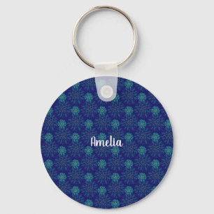 Chaveiro Pulseira de Estampa Floral