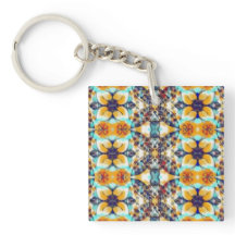 Pulseira de flores simétricas e ousadas