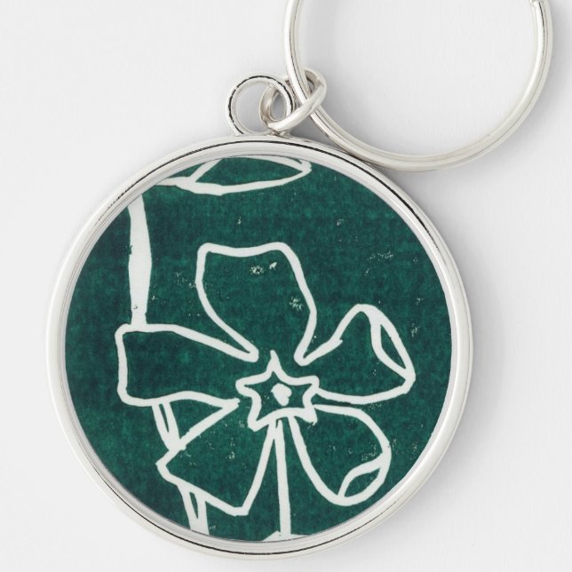 Chaveiro Pulseira de Flores "Vinca Verde" (Frente)