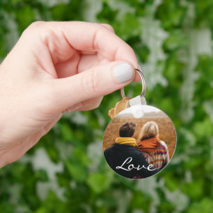 Chaveiro Pulseira de Foto Personalizada de Casal