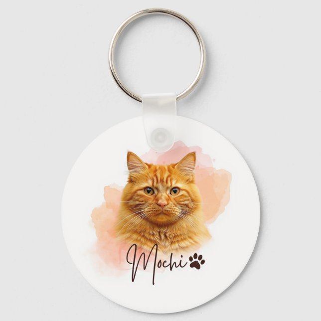 Chaveiro Pulseira de Gato Engraçado – Mochi (Frente)
