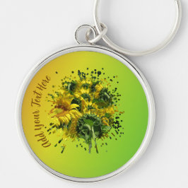 Chaveiro Pulseira de Girassol Personalizada com Gradiente A