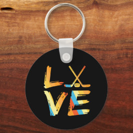 Chaveiro Pulseira de Hóquei no Gelo Amor