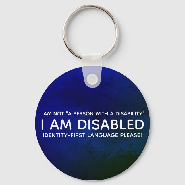 Chaveiro Pulseira de Identidade para Deficiência (Frente)