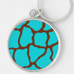 Chaveiro Pulseira de impressão de girafa turquesa