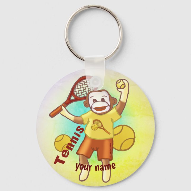 Chaveiro Pulseira de macaco de meia de tênis (Frente)