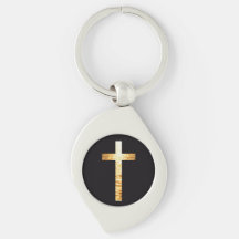 Pulseira de metal com cruz simples preta e dourada