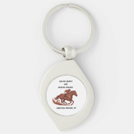 Chaveiro Pulseira de Metal-Corações de Corrida e Fontes de