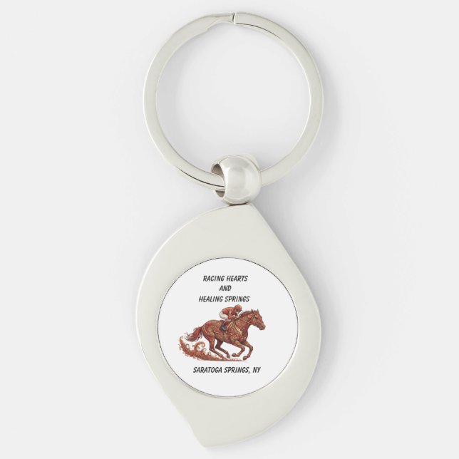 Chaveiro Pulseira de Metal-Corações de Corrida e Fontes de  (Frente)