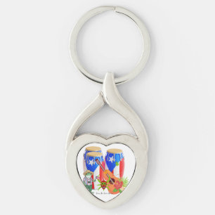 Chaveiro Pulseira de Metal Cultural de Porto Rico