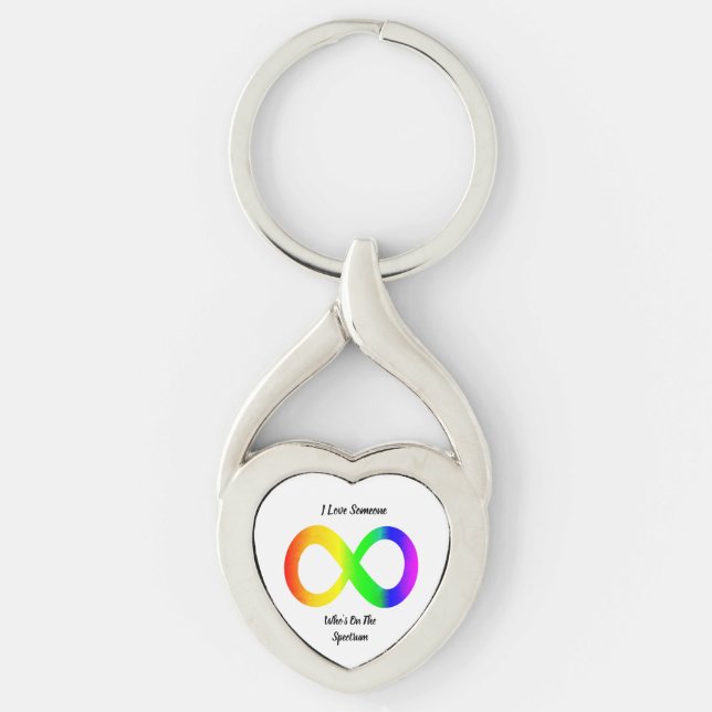 Chaveiro Pulseira de Metal de Conscientização do Espectro d (Frente)