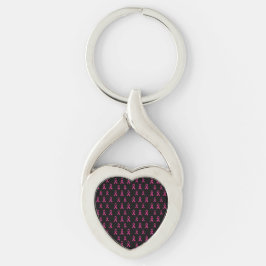 Chaveiro Pulseira de Metal para Conscientização do Câncer d