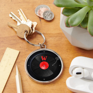 Chaveiro Pulseira de Monograma Personalizado com Disco de V