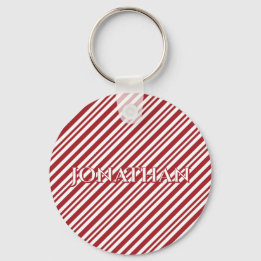Chaveiro Pulseira de Natal com Listras de Bastão de Doce