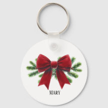 Pulseira de Natal Personalizada com Laço de Veludo