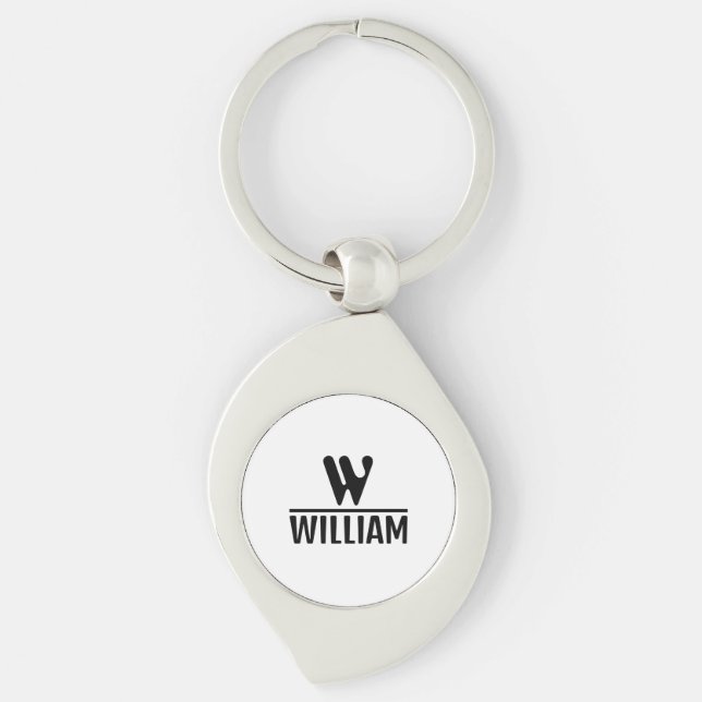Chaveiro Pulseira de Nome Monograma Personalizada (Frente)