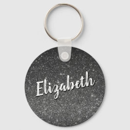 Chaveiro Pulseira de Nome Personalizado Cinza Prateado