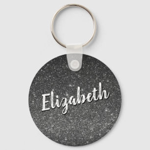 Chaveiro Pulseira de Nome Personalizado Cinza Prateado
