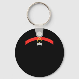 Chaveiro Pulseira de Osso com Estampa de Pata Assustadora d