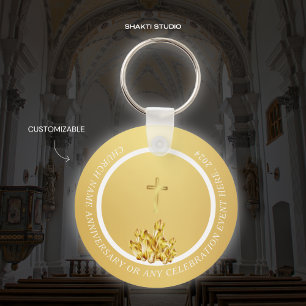 Chaveiro Pulseira de Ouro de Lembrança Cristã da Igreja