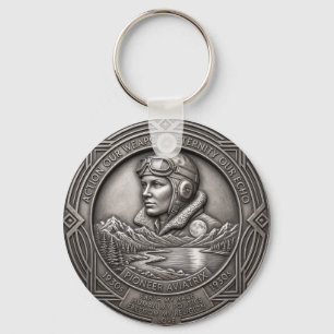 Chaveiro Pulseira de piloto feminina vintage com citação in