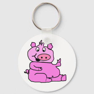 Chaveiro Pulseira de Porco de Desenho Animado Rosa