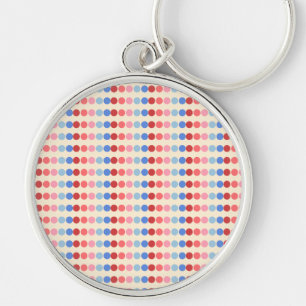 Chaveiro Pulseira de prata com bolinhas coloridas