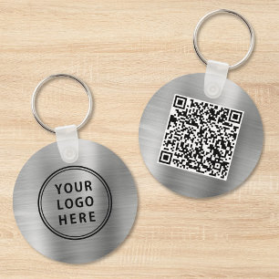 Chaveiro Pulseira de Prata Promocional com Código QR de Log
