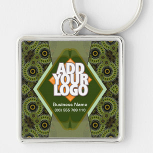 Chaveiro Pulseira de roda artística verde moderna