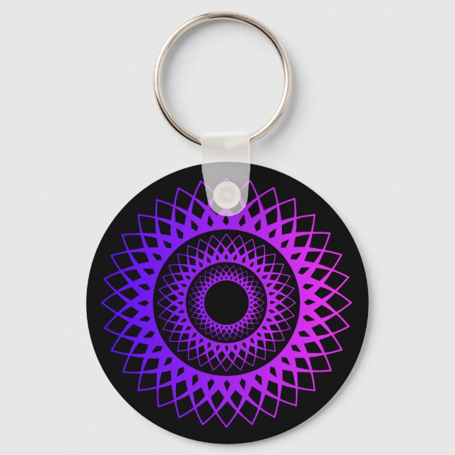 Chaveiro Pulseira de Tecla com Desenho Geométrico (Frente)