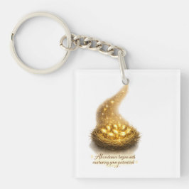Chaveiro Pulseira de Tecla Inspiradora do Ninho de Ovos Dou