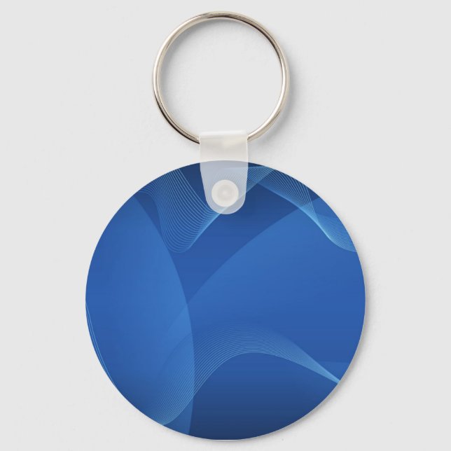 Chaveiro Pulseira de Teclas Abstratas Ondas Azuis (Frente)