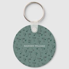 Chaveiro Pulseira de Teclas Monograma Moderno Minimalista