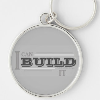Chaveiro Pulseira de Teclas Posso Construir (Cinza)