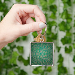 Chaveiro Pulseira de Teclas Quadrada com Padrão Decorativo