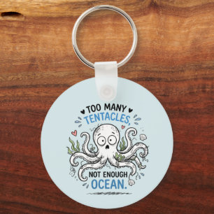 Chaveiro Pulseira de Teclas Redonda Amante do Oceano com Mu