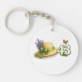 Chaveiro Pulseira de Teclas Redonda Aniversário de 43 anos