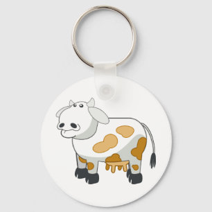 Chaveiro Pulseira de Vaca Leiteira de Desenho Animado