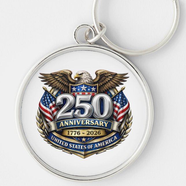 Chaveiro Pulseira do 250º Aniversário dos EUA (Frente)