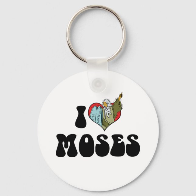 Chaveiro Pulseira Eu Amo Moisés (Frente)