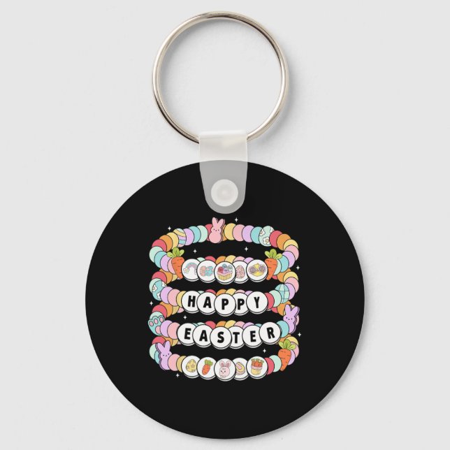 Chaveiro Pulseira Feliz Páscoa Dia de Páscoa Meninas Páscoa (Frente)