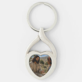 Chaveiro Pulseira Jesus e Mulher Samaritana no Poço