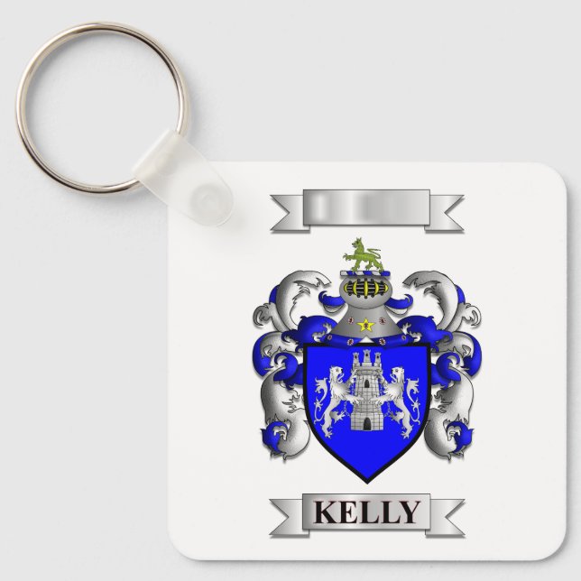 Chaveiro Pulseira Kelly Sobrenome e Escudo (Frente)